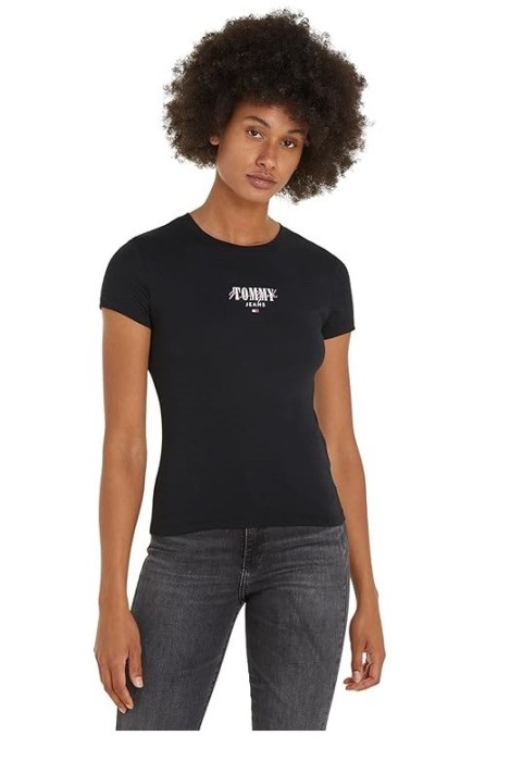 Tricou cu maneca scurta pentru femei Tommy Jeans Slim, negru, 3XL - OUTLET