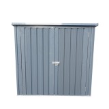 Magazie metalica pubele gunoi 86x147x134 cm, otel galvanizat, 2 usi, grosime profile 0.6 mm, grosime panouri 0.25 mm, baza 76x141 cm, inaltime spate