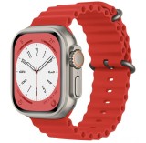 Cumpara ieftin Curea THD Ocean Band, compatibila cu Apple Watch Ultra 49 mm/Apple Watch 42/44/45 mm, marime universala, culoarea rosu