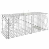 Capcana Animale vidaXL 64.5x25x26.5cm Fier Galvanizat Argintiu, Soareci Veverite, Chipmunks, Scorpii, Sconcsi, Iepuri