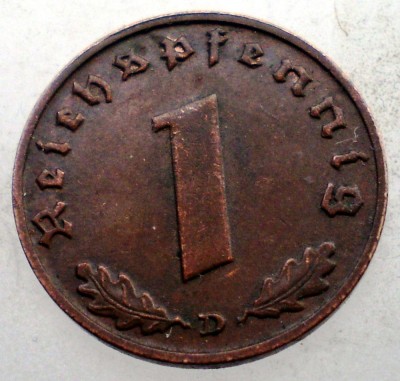 2.427 GERMANIA 1 REICHSPFENNIG 1937 D foto