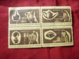 Bloc SUA 1972 Colonial American Craftsmen , seria 4 valori ,sarniera, Nestampilat