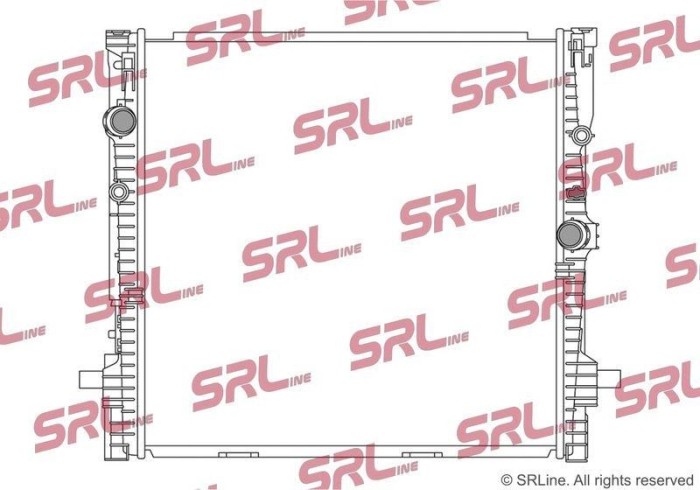 Radiator Bmw X5, X6, X7, motor: 3.0 R6 T, intrare/iesire conectare rapida, 625x619x32, SRLine, Aluminiu/ Plastic brazat, 17115A44D67; 17115A5C814