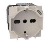 Priza schuko standard german italian 2M cu USB Tip C Living Now Bticino nisip KM4140A16USB