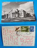 Carte Postala circulata veche RPR - Iasi Teatrul National, Sinaia, Printata