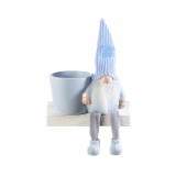 Cumpara ieftin Ghiveci flori ceramica cu figurina Gnom textil multicolor cm 13x7x22.5 H