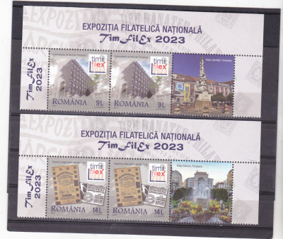 ROMANIA 2023 - TIMFILEX 2023, VINIETA in triptic, MNH - LP 2436 foto