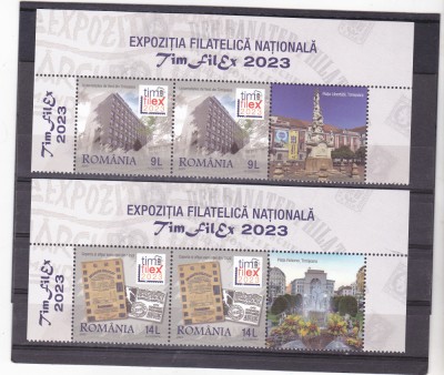 ROMANIA 2023 - TIMFILEX 2023, VINIETA in triptic, MNH - LP 2436 foto