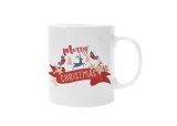 Cana alba personalizata Merry Christmas, INOVATIX&reg;. 330ml