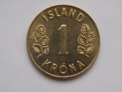 1 KRONA 1974 ISLANDA-XF foto