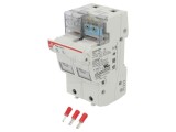 Clemă siguranţe cilindrice 14x51mm 50A gri - şină DIN