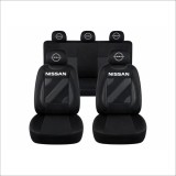 Set Huse Scaune Universale Nero Negru Personalizate cu Nissan Nou