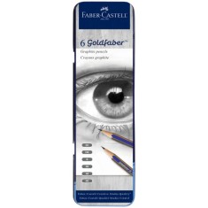 Set 6 Creioane Grafit Faber-Castell Goldfaber