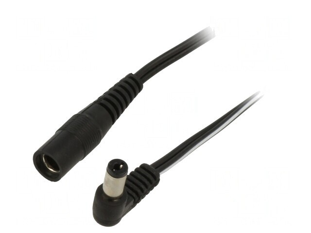 Cablu DC 5,5/2,1 mm 2x0,5mm2 Mufă și Soclu &icirc;n Unghi