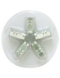 Capace valva roata hexagonal din aluminiu &ndash; Argintiu