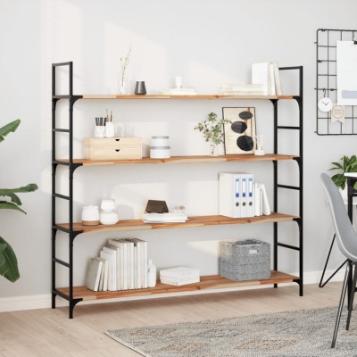 vidaXL Rafturi suspendate 3 buc. 160x30x2cm lemn masiv acacia netratat foto