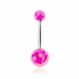 Piercing pentru buric, disco ball-uri acrilice de culoare violet