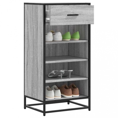 Gossi suport pantofi gri sonoma 48x38x97,5 cm lemn prelucrat foto