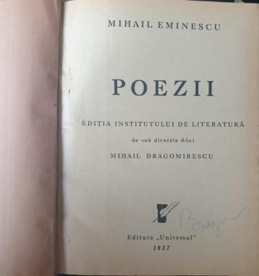 POEZII - MIHAIL EMINESCU foto