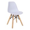 Scaun Julita pentru copii albastru din PP și lemn de fag Natural 35x31x58cm