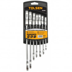 Set 7 chei Tolsen, piulite combinate flexibile, Cr-V