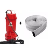 Cumpara ieftin Pachet Pompa Apa Murdara Micul Fermier GF-0719 (1.1 kW, 15 m3/h) + Furtun 20 m - 2 Toli si Colier de Prindere