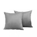 Set 2 huse pernute decorative din catifea cu fermoar, 50x70 cm, Madison, densitate 700 g/ml, Coin gray