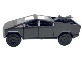 Macheta Tesla Cybertruck din Metal 1:24 - Design Futurist cu ATV Inclus replica cu sunete, lumini gri inchis