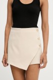 Answear Lab fustă pantaloni culoarea bej, neted, high waist