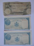 Romania lot 3 bancnote taiate din 1945-1946:100000 Lei+2x5000 Lei,vedeti imaginile