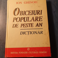 Obiceiuri populare de peste an Dictionar Ion Ghinoiu