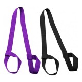 Cumpara ieftin Set 2 curele pentru transportat salteaua de fitness Elion, 150 x 3.8 cm, nylon, negru, mov