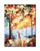 Tablou pictat manual dormitor, living, Impreuna pentru totdeauna, 40x30cm ulei in cutit efect 3D, gata de agatat pe perete