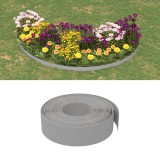 Bordura de gradina, gri, 10 m 15 cm, polietilena GartenMobel Dekor, vidaXL