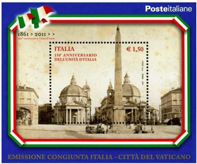 Italia, bloc, arhitectura, cladiri, 2011, MNH** foto