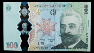 100 lei 2019 Ion I. C. Bratianu bancnota aniversara Romania +pliant+plic BNR foto