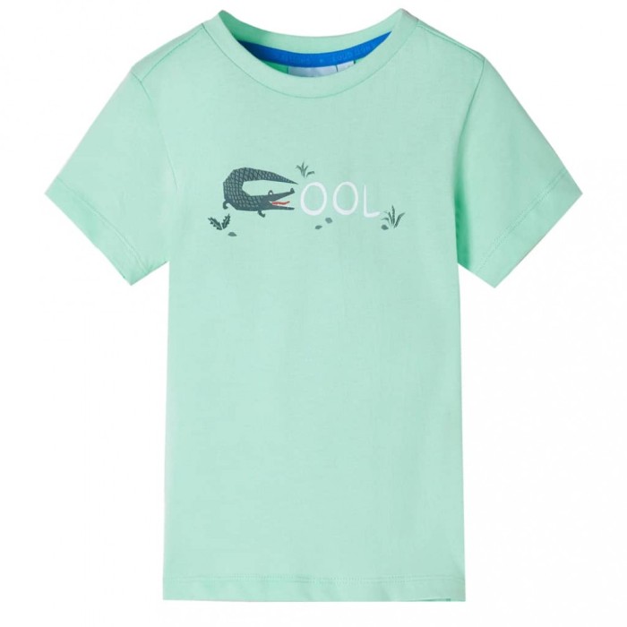 Tricou pentru copii cu m&acirc;neci scurte verde deschis 104 12090