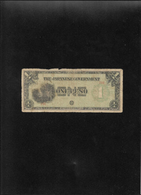 Filipine Philippines ocupatia japoneza 1 peso 1942 seriaPH foto