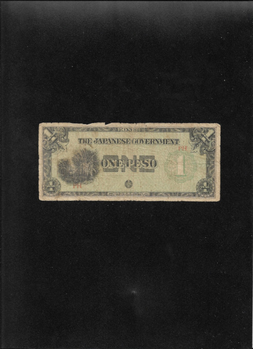 Filipine Philippines ocupatia japoneza 1 peso 1942 seriaPH