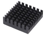 Radiator extrudat cu aripioare BGA negru 31mm x 31mm