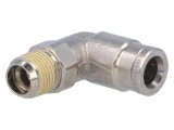 Racord push-in unghi alamă nichelată BSP 1/8
