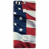 Husa silicon pentru Huawei P9 Plus, American Flag Illustration