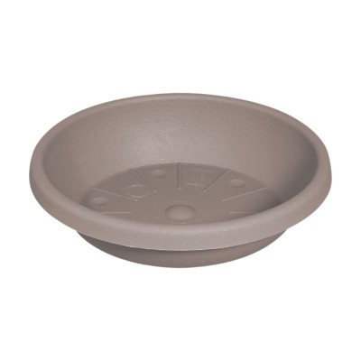 Suport ghiveci flori Cylindro, tavă rotundă taupe 53cm foto
