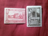 2 Timbre Spania 1930 Expozitia Sevilla 5c sarniera 25c fara guma