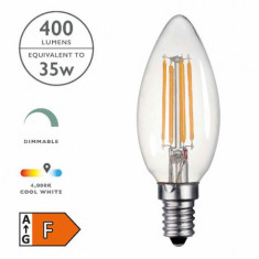 Sursa de iluminat (Pack of 5) LED Candle Light bulb SES/E14 4W 400LM 4000K