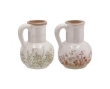 Cumpara ieftin Set 2 vaze flori ceramica multicolora 15 x 13 x 17,5 cm
