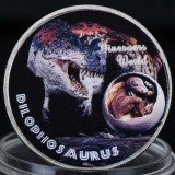 Dinozaur 2017 Dilophosaurus UNC Argintiu Colorat 40mm, America de Nord