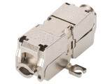 Modul RJ45 Keystone Argintie Cat 6a - Conexiune 1:1