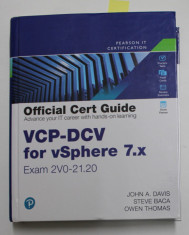 VCP - DCV FOR vSPHERE 7.x - EXAM 2VO - 21.20 - OFFICIAL CERT GUIDE by JOHN A DAVIS ..QWEN THOMAS , 2021, CD INCLUS * foto