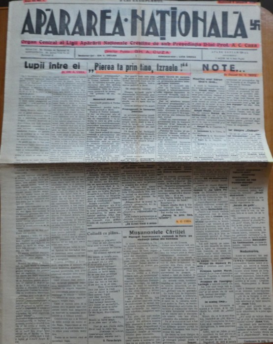 Apararea nationala, organ al Ligii Apararii Nationale Crestine, 6 ianuarie 1935